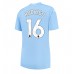 Günstige Manchester City Rodri Hernandez #16 Heim Fussballtrikot Damen 2023-24 Kurzarm